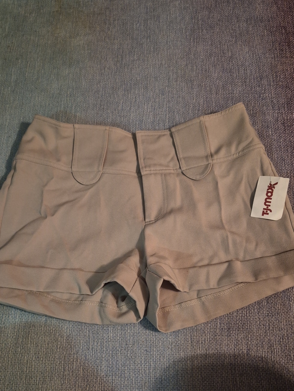 Rampage High-Waist Taupe Shorts